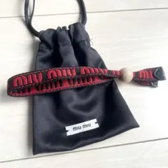 美品】miu miu ミュウミュウ コード ブレスレット オレンジ RFID