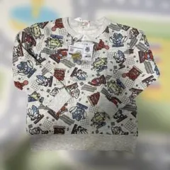 ウルトラマンオメガ　総柄　裏起毛トレーナー　オメガ＆トライガロンメテオ付き