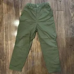 ユニクロ 140cm ウォームイージーパンツ オリーブ長ズボン