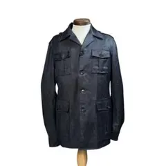 【 極美品 】 グッチ　サファリジャケット　ミリタリー　デニム　大きいサイズ 極美品 】 グッチ サファリジャケット ミリタリー デニム 大きいサイズ