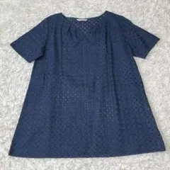 NON NO ノンノン　.レース　柄　チュニック　ワンピース　半袖.