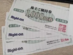 ライトオン 株主優待券 3000円分