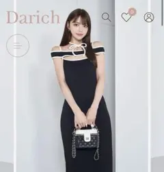 Darich パイピングカットリボンロングワンピース