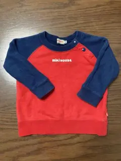 【最終お値下げ】　ミキハウス　バックロゴ トレーナー　スウェット　８０サイズ