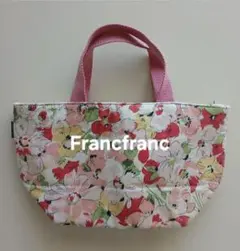 お値下げ!! Francfranc ピンク花柄 保冷バック お弁当袋