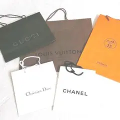 ルイヴィトン　グッチ他　ショッパー袋　5枚セット