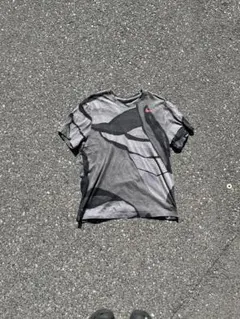 y2k Nike 抽象柄 カモフラ Tシャツ XXL グレー/ブラック 激レア