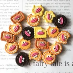 くちびる目玉クッキー デコパーツ 18個セット はまだ ミニチュアフード