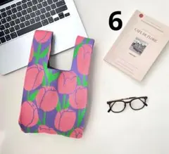 【セール】人気のニットバッグ！韓国　ハンドバッグ　コンパクト　花柄　手提げ　春