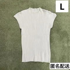 SAISON DE PAPILLON フレンチスリーブ リブ切替サマーニット