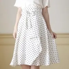[MAJESTIC LEGON] ラップラッフルフレアースカート ミモレ丈　総柄のサムネイル