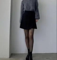 【Louere】ルエレ インナーパンツ付きラップ 風ミニスカート