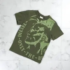 新品 DIESEL KIDS 半袖プリントTシャツ カーキサイズ4Y*BD851
