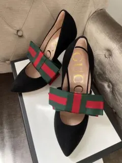 ☆新品未使用☆GUCCI リボン付きハイヒール・パンプス