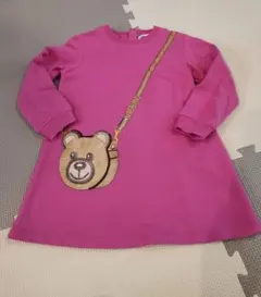 MOSCHINO ピンク クマポシェット ワンピース 92cm