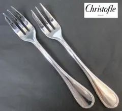 レア美品☆仏蘭西高級銀器クリストフルシルバー ケーキフォーク2本