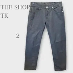 ザショップティーケー　チェック柄カジュアルパンツ　ダークグレー　M