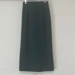 【UNIQLO】ストレッチダブルフェイスナロースカート S ダークグリーン