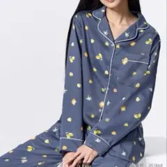 【GU】　サテンパジャマ　ミックスフルーツ　S