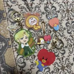 K-POP キャラクター キーホルダー 5個セット bts