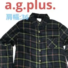 a.g.plus.エージープラス チェック　ネルシャツ レーヨン100%のサムネイル