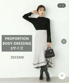 【PROPORTION BODY DRESSING】ティアードパイピングスカート