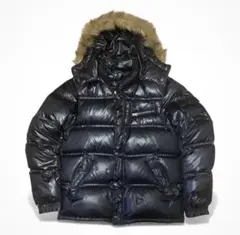 Y2K 00's平成 archive ファー付きダウンジャケット 光沢 ギャル男