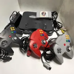 NINTENDO64 本体 +コントローラー3色+ 振動パック3点+ソフト１点