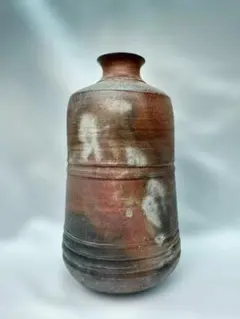 【銘品】備前焼 花瓶 花器 作家物 窯変 灰被り 焼締め 壺 古美術 華道具のサムネイル