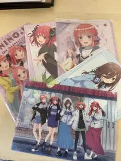 中野二乃・三玖 クリアファイル5枚セット　５等分の花嫁