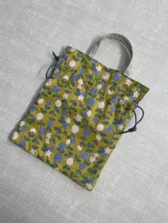 花柄 巾着袋 ハンドメイド