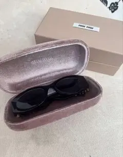 miumiu サングラス ミュウミュウ SMU02R べっ甲 サイドロゴ 度入り