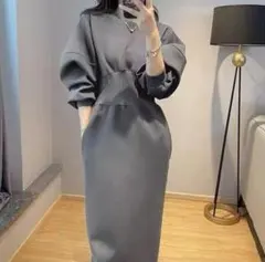 長袖ロングワンピース裏地