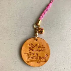 猫刻印キーホルダー　ハンドメイド　レザークラフト　本革　ke-14　にゃんこ