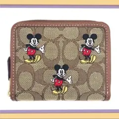 coachコーチDisneyコラボコンパクトウォレット二つ折り在庫