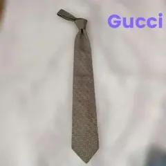 【ヴィンテージ】Gucci 幾何学模様 ネクタイ グレー系