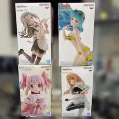 学マス篠澤広、紫雲清夏、うる星やつらラム、まどマギまどかフィギュアセット