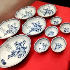 有田焼　伊万里焼　古伊万里　小皿　舟皿　刺し身皿　豆皿　醤油皿　2種各5客　②