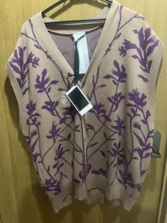 MIOSMOKY 花柄ニットベスト