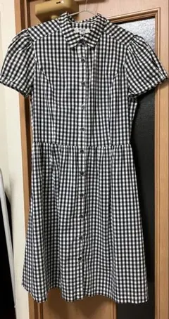 NATURAL BEAUTY BASIC ギンガムチェック 半袖ワンピース