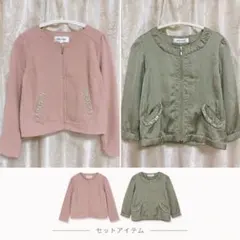 MISCH MASCH ノーカラージャケット アウター ブルゾン ビジュー 上着