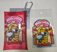 たべっ子どうぶつ×サンリオ　クリアマルチケース&ステッカー　ハローキティ