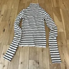 【AZUL】ボーダーリブニット