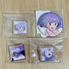4点セット 新条アカネ アクリルブロック 缶バッジ ペインタースタイル くじ