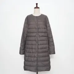 美品 ユニクロ ウルトラライトダウンコート グレー サイズXL*MD958