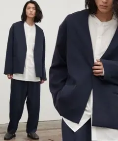 WYM LIDNM ジャケット&ワイドパンツ セットアップ M ネイビー