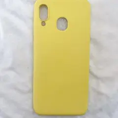 Galaxy A20 SC-02M SCV46 黄色 シリコン ケース カバー