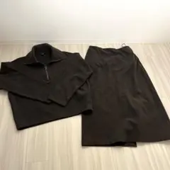 UNIQLO ブラウン ジャージー セットアップ L