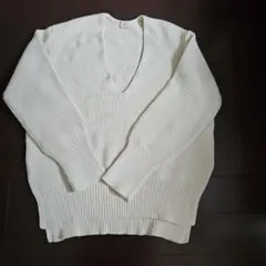 GREEN LABEL RELAXING アイボリー Vネックセーター