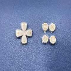 PS5 コントローラー　DualSence 　ホワイト（金刻印）　ボタンセット